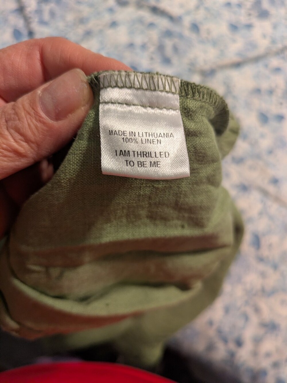 Flax Olive/Sage Green Women's Flat Front Linen Shorts - Picture 6 of 7